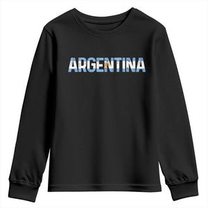 Vintage Argentina Flag Retro Argentinian Youth Sweatshirt TS14 Black Print Your Wear