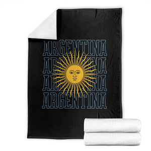 Sol de Mayo Argentina Flag Argentinian Sun Throw Blanket TS14 Black Print Your Wear