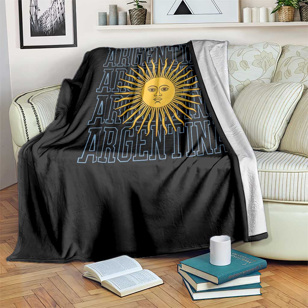 Sol de Mayo Argentina Flag Argentinian Sun Throw Blanket TS14 Print Your Wear