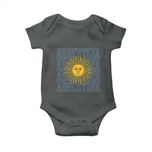 Sol de Mayo Argentina Flag Argentinian Sun Baby Onesie TS14 Dark Heather Print Your Wear
