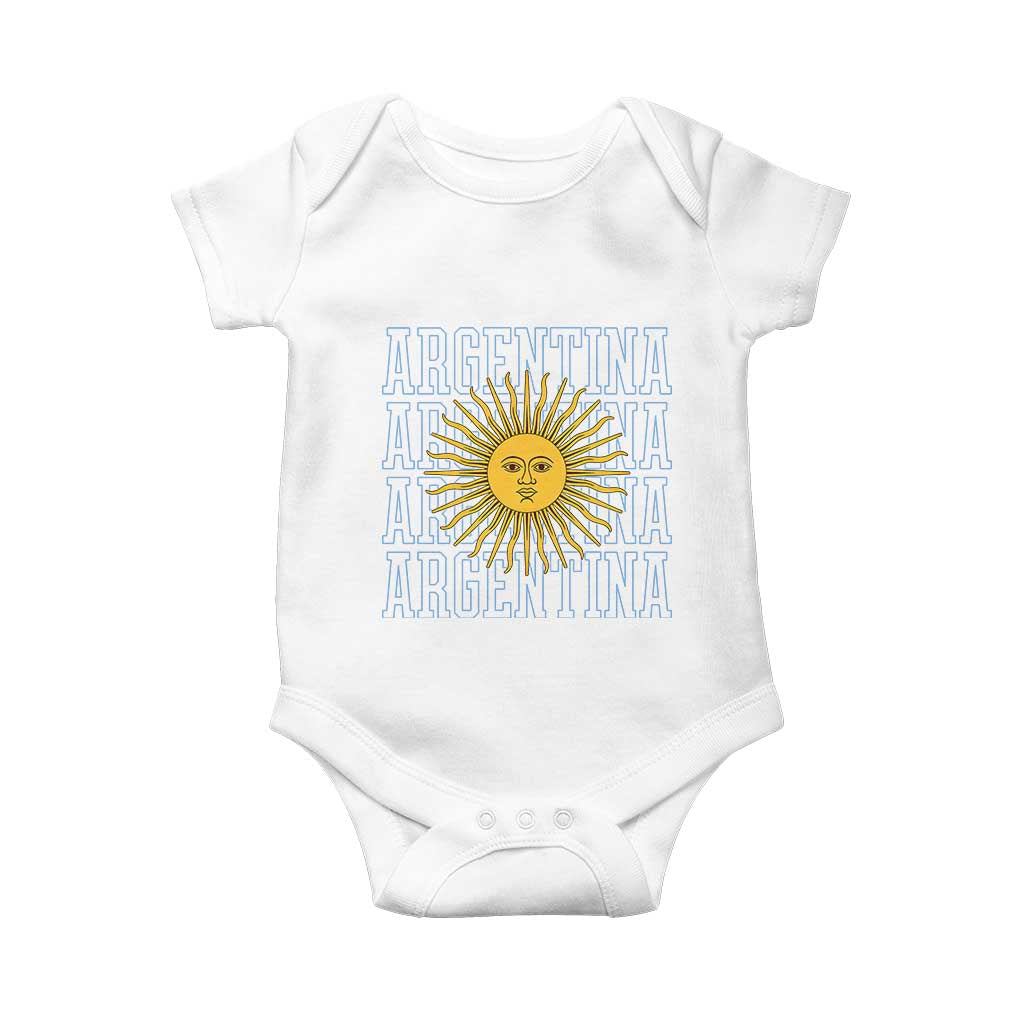 Sol de Mayo Argentina Flag Argentinian Sun Baby Onesie TS14 White Print Your Wear