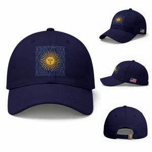 Sol de Mayo Argentina Flag Argentinian Sun Baseball Cap TS14 Baseball Cap Universal Fit Dark Blue Print Your Wear