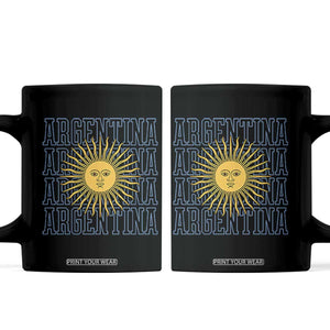 Sol de Mayo Argentina Flag Argentinian Sun Coffee Mug TS14 Black Print Your Wear