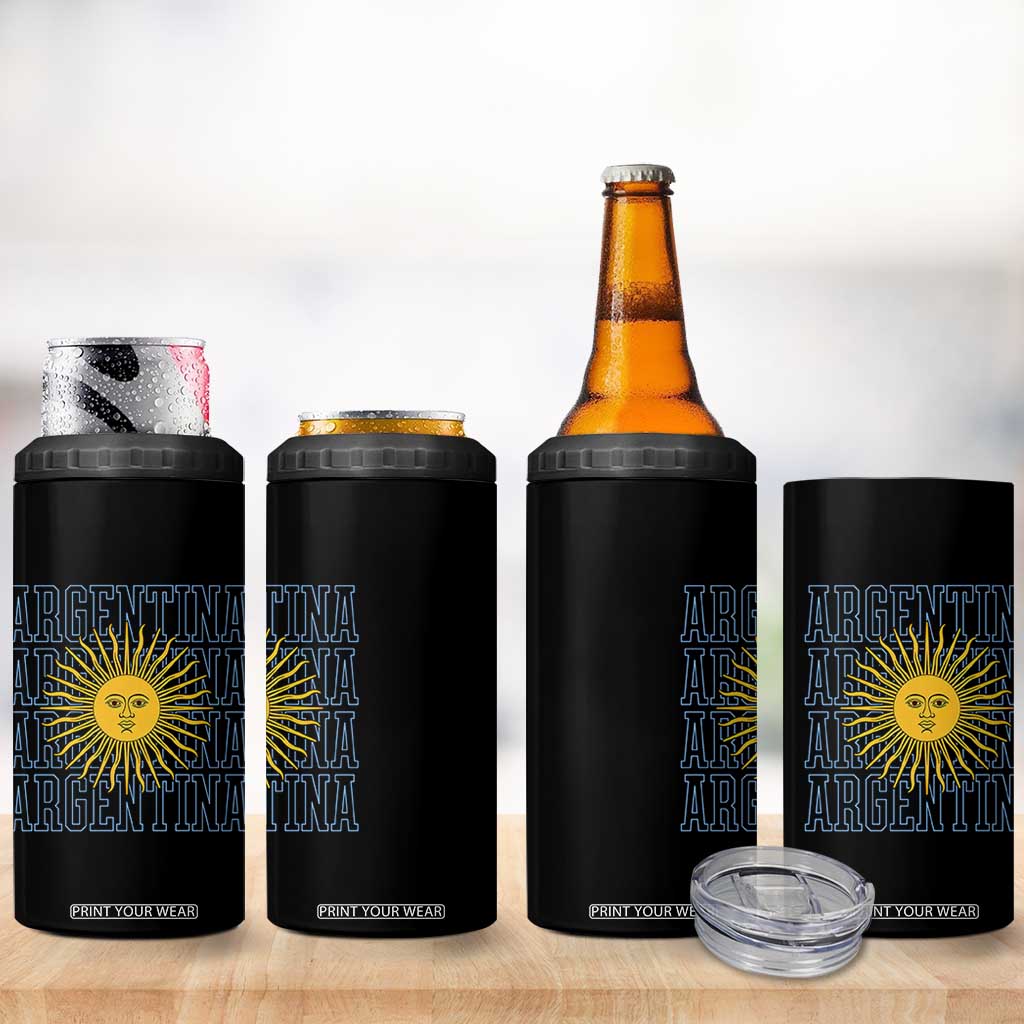 Sol de Mayo Argentina Flag Argentinian Sun 4 in 1 Can Cooler Tumbler TS14 Print Your Wear