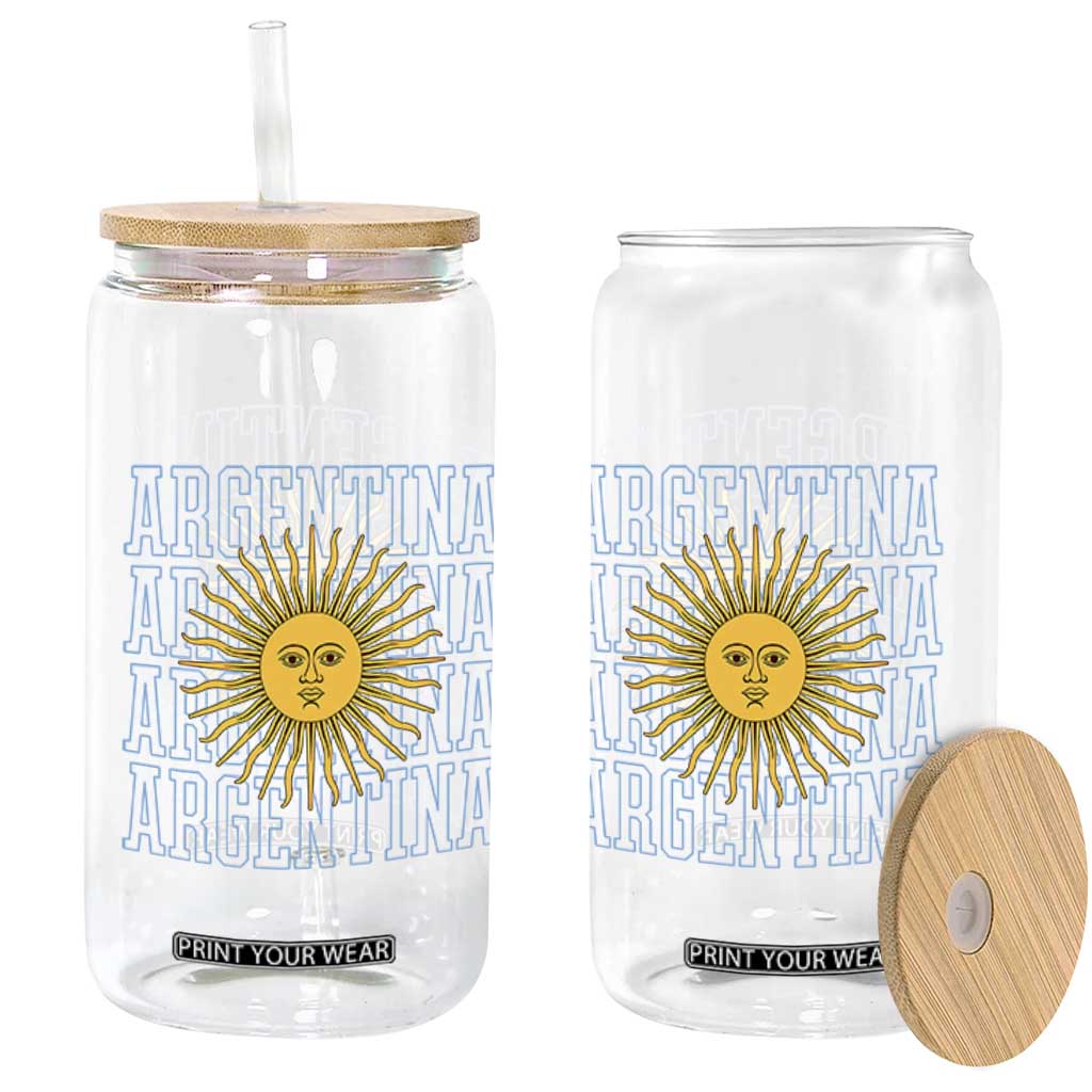 Sol de Mayo Argentina Flag Argentinian Sun Glass Can TS14 Print Your Wear