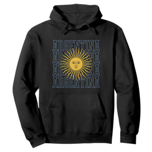Sol de Mayo Argentina Flag Argentinian Sun Hoodie TS14 Black Print Your Wear