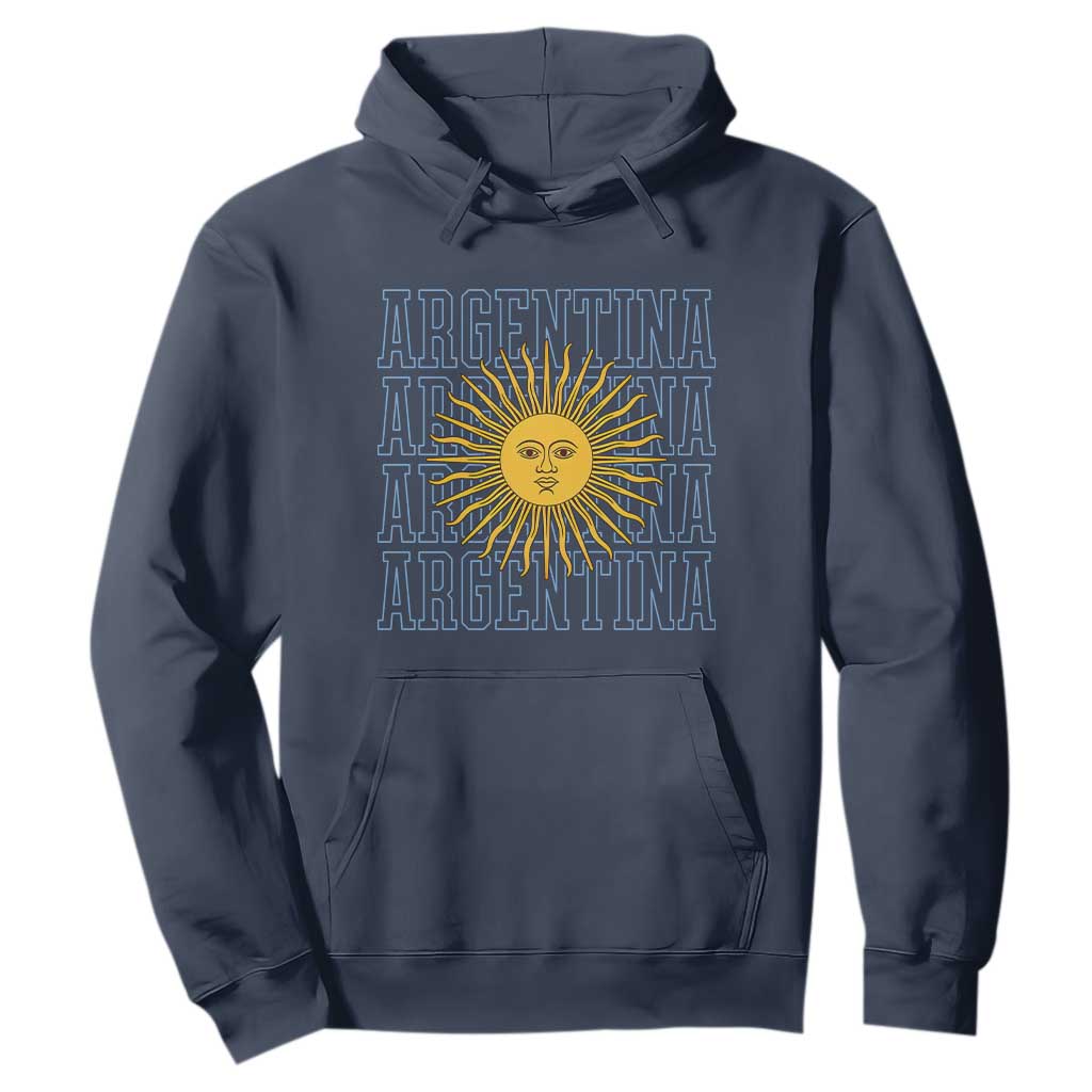 Sol de Mayo Argentina Flag Argentinian Sun Hoodie TS14 Navy Print Your Wear