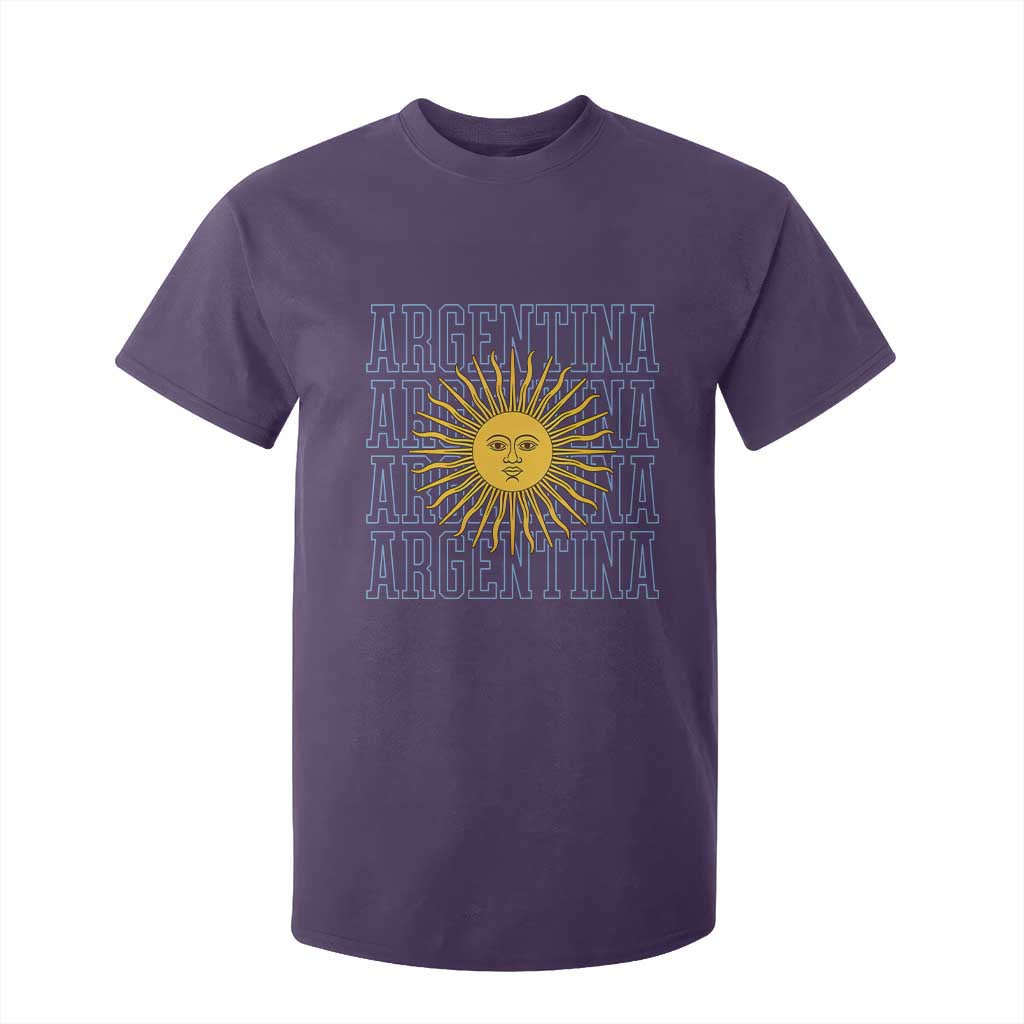 Sol de Mayo Argentina Flag Argentinian Sun T Shirt For Kid TS14 Purple Print Your Wear
