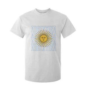 Sol de Mayo Argentina Flag Argentinian Sun T Shirt For Kid TS14 White Print Your Wear