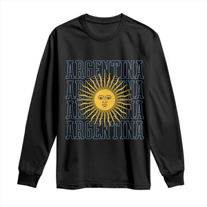 Sol de Mayo Argentina Flag Argentinian Sun Long Sleeve Shirt TS14 Black Print Your Wear