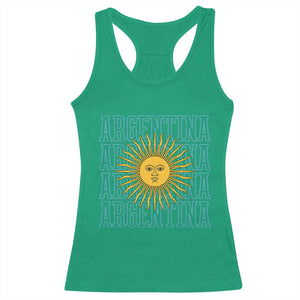 Sol de Mayo Argentina Flag Argentinian Sun Racerback Tank Top TS14 Irish Green Print Your Wear