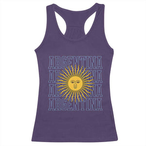 Sol de Mayo Argentina Flag Argentinian Sun Racerback Tank Top TS14 Purple Print Your Wear