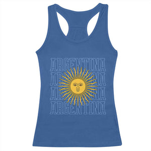 Sol de Mayo Argentina Flag Argentinian Sun Racerback Tank Top TS14 Royal Blue Print Your Wear