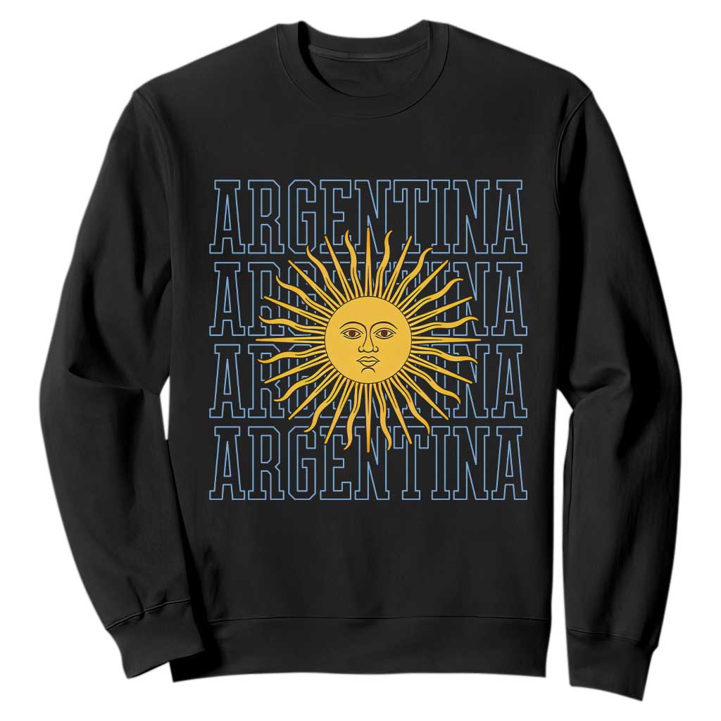 Sol de Mayo Argentina Flag Argentinian Sun Sweatshirt TS14 Black Print Your Wear