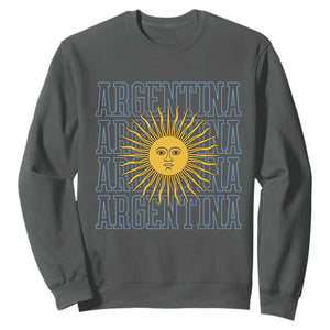 Sol de Mayo Argentina Flag Argentinian Sun Sweatshirt TS14 Dark Heather Print Your Wear
