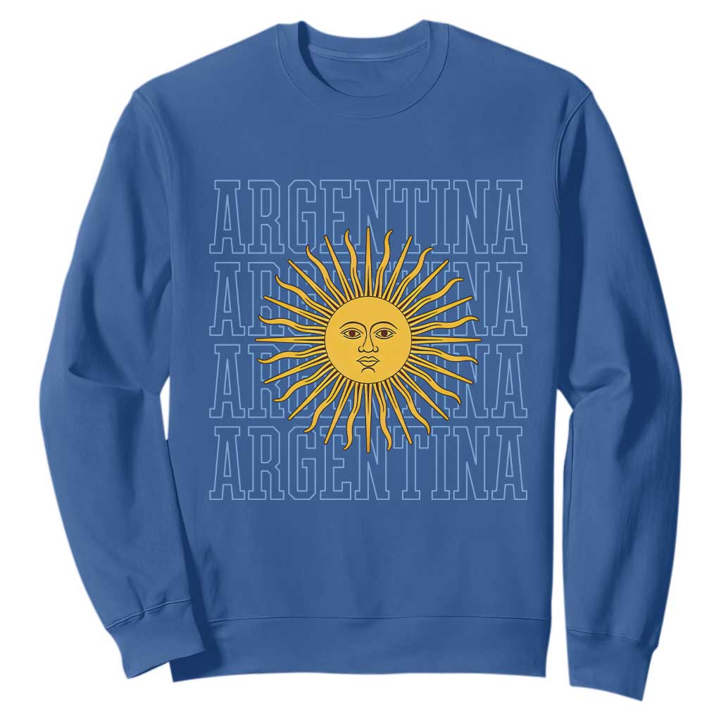 Sol de Mayo Argentina Flag Argentinian Sun Sweatshirt TS14 Royal Blue Print Your Wear