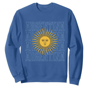 Sol de Mayo Argentina Flag Argentinian Sun Sweatshirt TS14 Royal Blue Print Your Wear