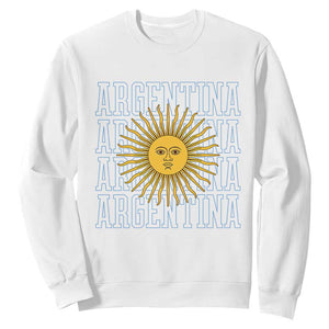 Sol de Mayo Argentina Flag Argentinian Sun Sweatshirt TS14 White Print Your Wear