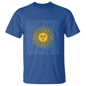 Sol de Mayo Argentina Flag Argentinian Sun T Shirt TS14 Royal Blue Print Your Wear