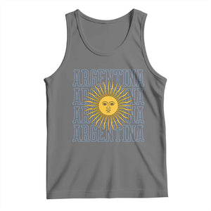 Sol de Mayo Argentina Flag Argentinian Sun Tank Top TS14 Black Heather Print Your Wear