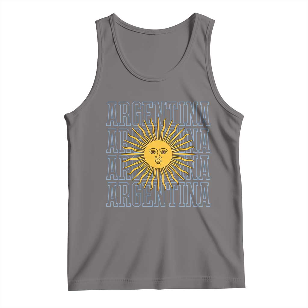 Sol de Mayo Argentina Flag Argentinian Sun Tank Top TS14 Deep Heather Print Your Wear