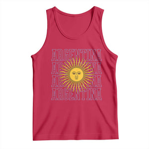 Sol de Mayo Argentina Flag Argentinian Sun Tank Top TS14 Red Print Your Wear