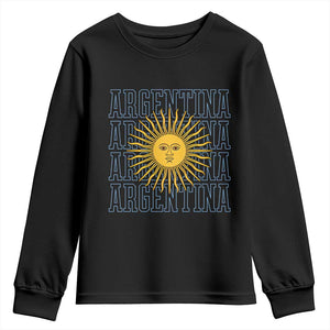 Sol de Mayo Argentina Flag Argentinian Sun Youth Sweatshirt TS14 Black Print Your Wear
