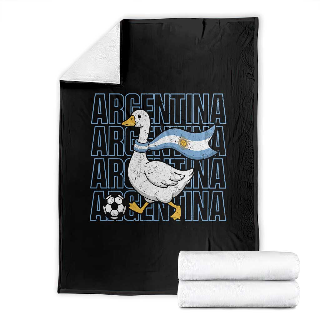Argentina Soccer Football Throw Blanket Silly Goose Argentinian Flag Fan Supporter TS14 Black Print Your Wear