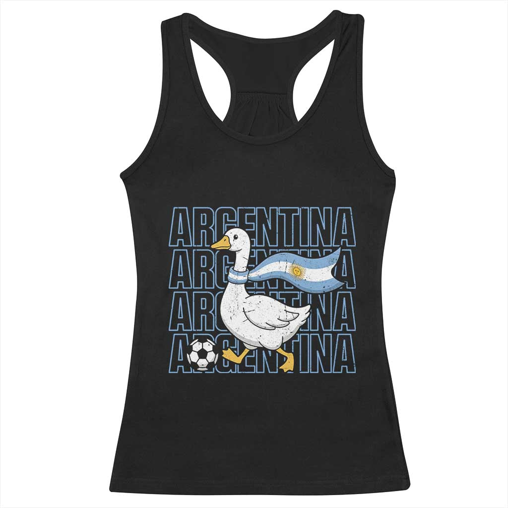 Argentina Soccer Football Racerback Tank Top Silly Goose Argentinian Flag Fan Supporter TS14 Black Print Your Wear