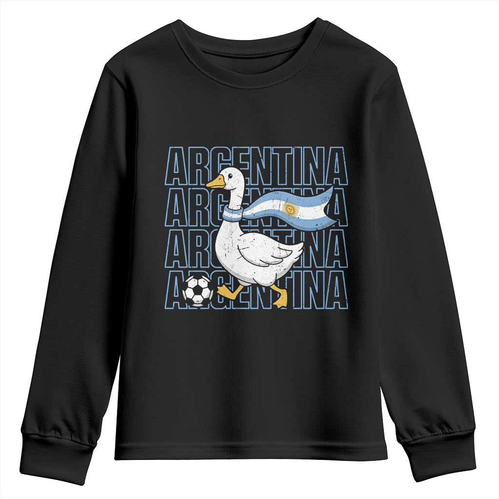 Argentina Soccer Football Youth Sweatshirt Silly Goose Argentinian Flag Fan Supporter TS14 Black Print Your Wear