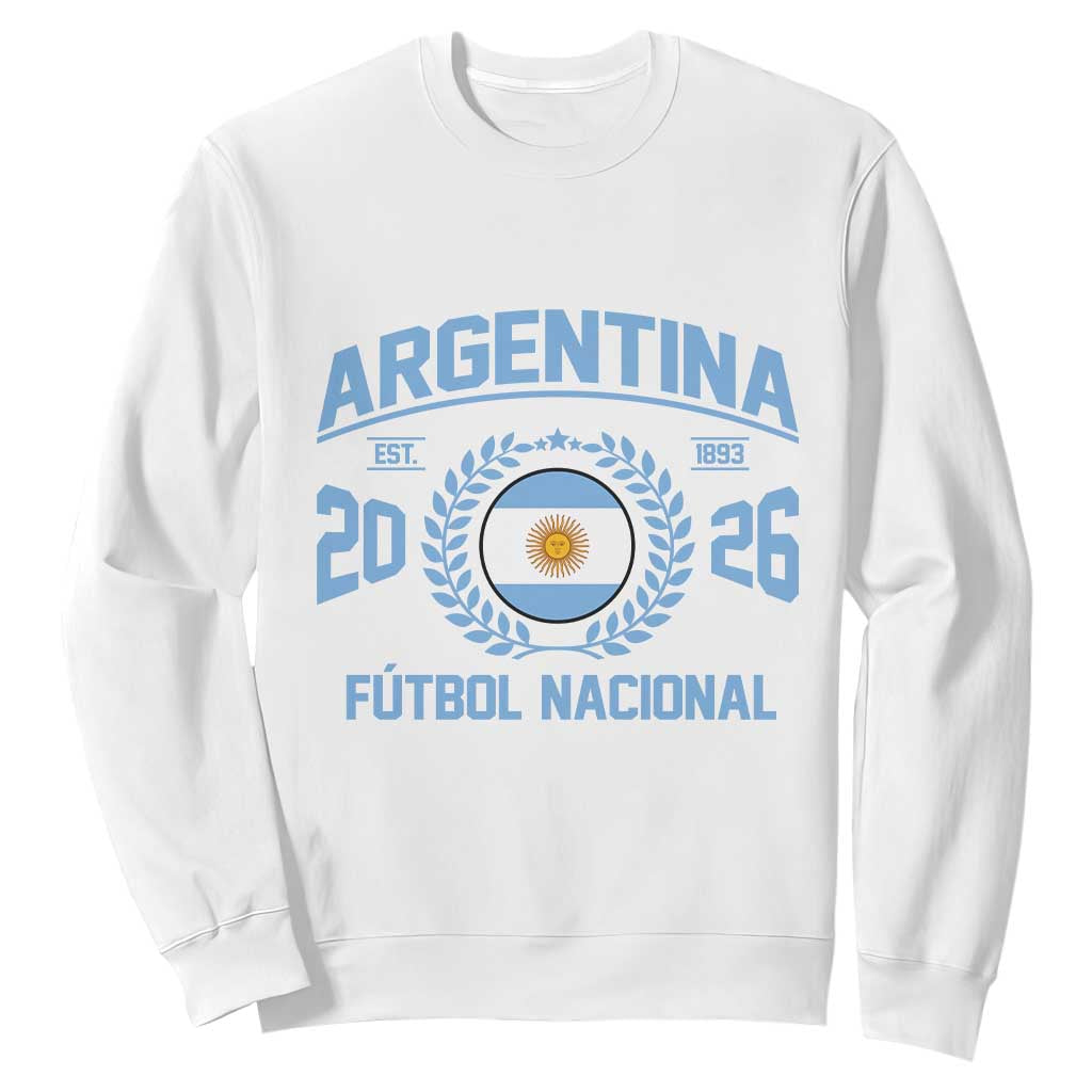 Argentina 2026 Soccer Football Fan Argentinian Flag Sweatshirt TS14 White Print Your Wear