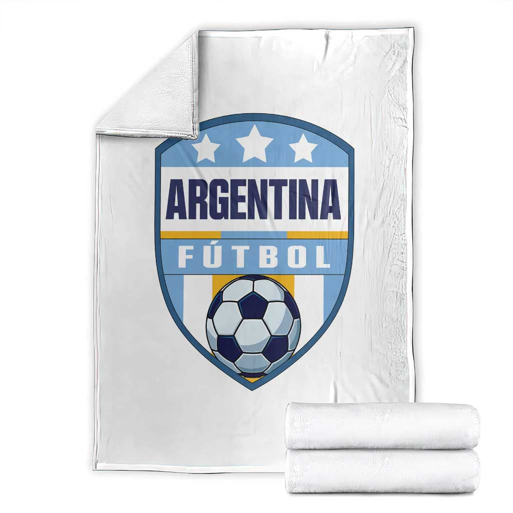 Argentina Soccer Football Throw Blanket Argentinian Football Game Day Supporter TS14 White Print Your Wear