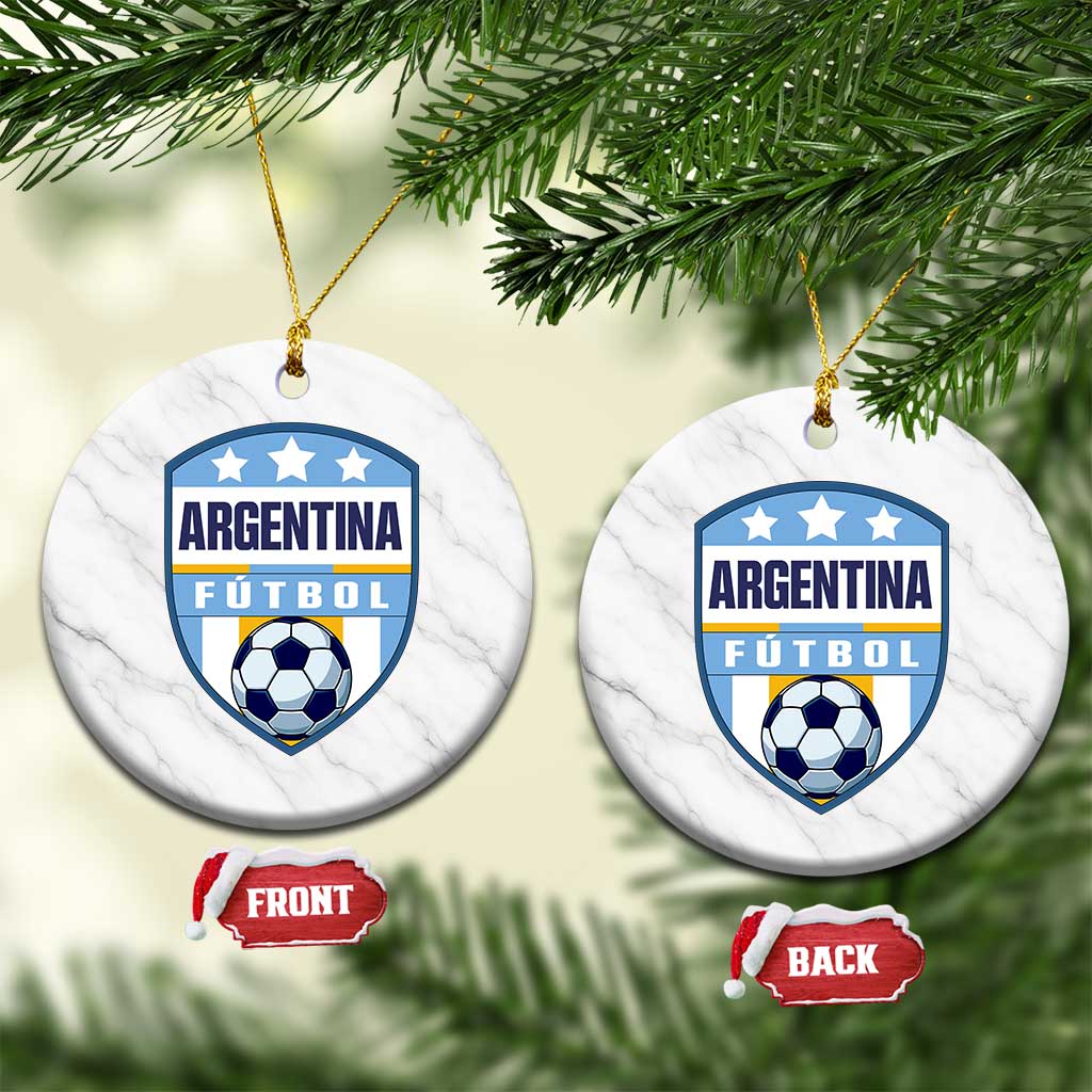 Argentina Soccer Football Ceramic Ornament Argentinian Football Game Day Supporter TS14 1pc White Marble Print Your Wear