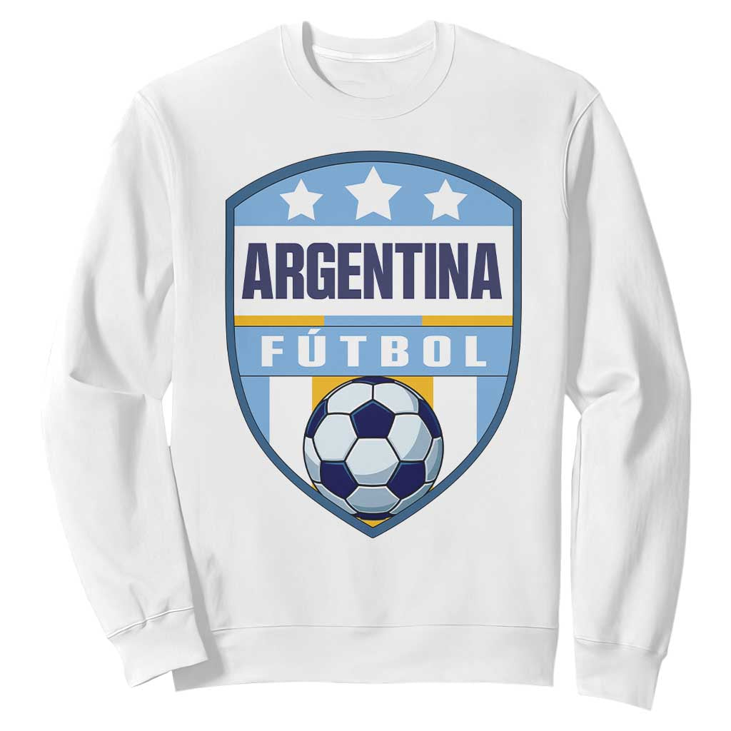 Argentina Soccer Football Sweatshirt Argentinian Football Game Day Supporter TS14 White Print Your Wear
