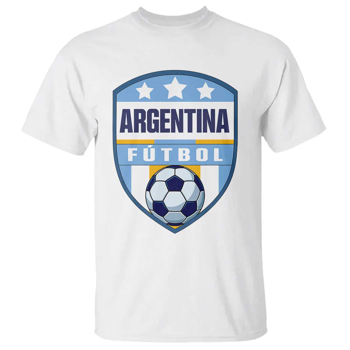 Argentina Soccer Football T Shirt Argentinian Football Game Day Supporter TS14 White Print Your Wear