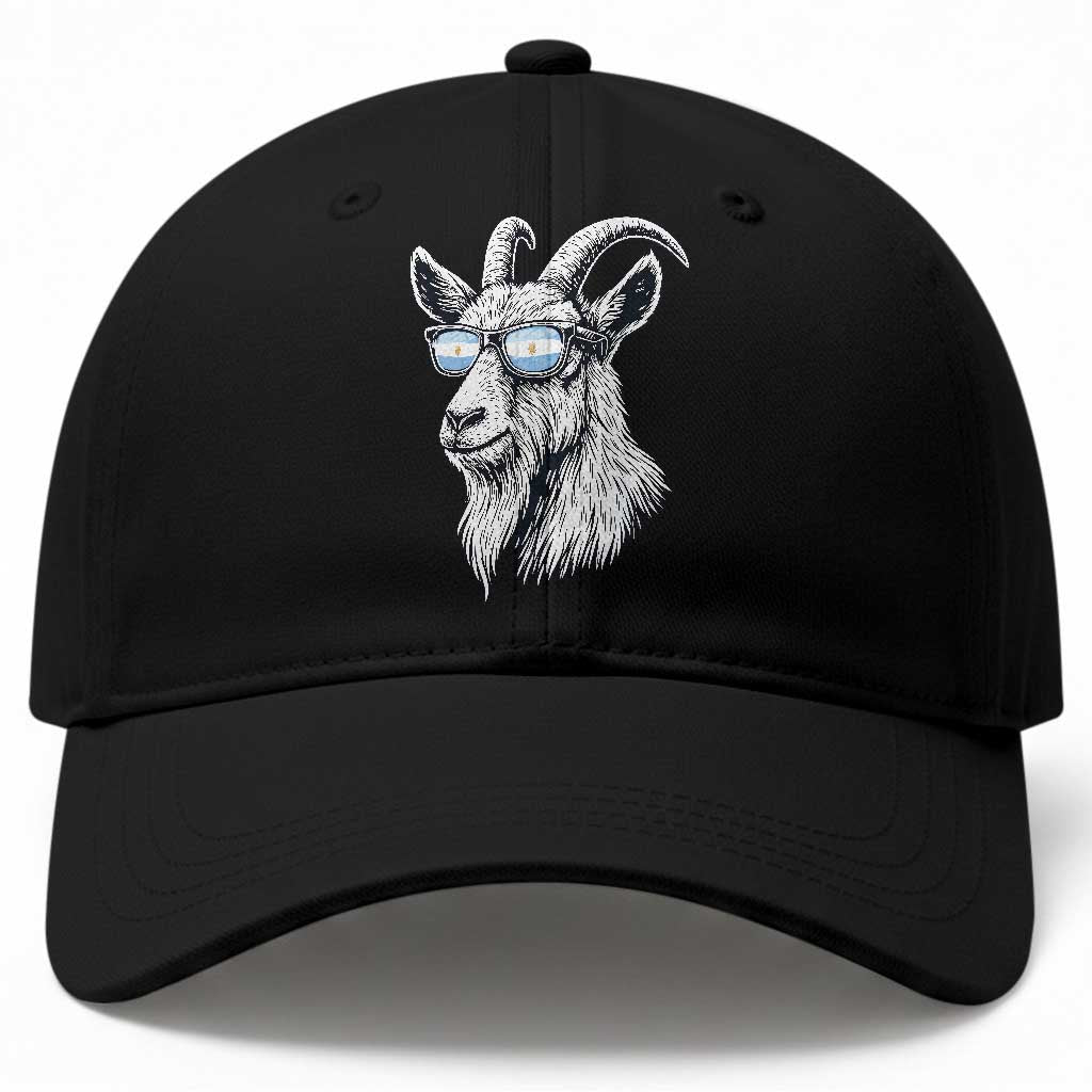 Cool Goat With Sunglasses Argentinian Flag Baseball Cap Argentina Soccer Football Game Day Supporter TS14 Print Your Wear