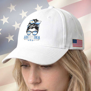 Argentina Messy Bun Proud Argentinian Flag Baseball Cap TS14 Print Your Wear