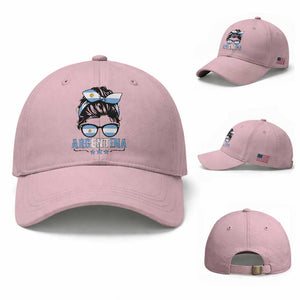 Argentina Messy Bun Proud Argentinian Flag Baseball Cap TS14 Baseball Cap Universal Fit Light Pink Print Your Wear