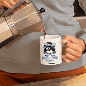Argentina Messy Bun Proud Argentinian Flag Coffee Mug TS14 Print Your Wear