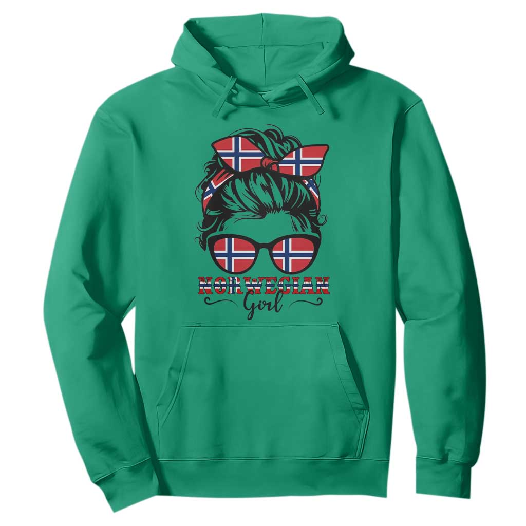 Norway Messy Bun Girl Norwegian Flag Hoodie TS14 Irish Green Print Your Wear
