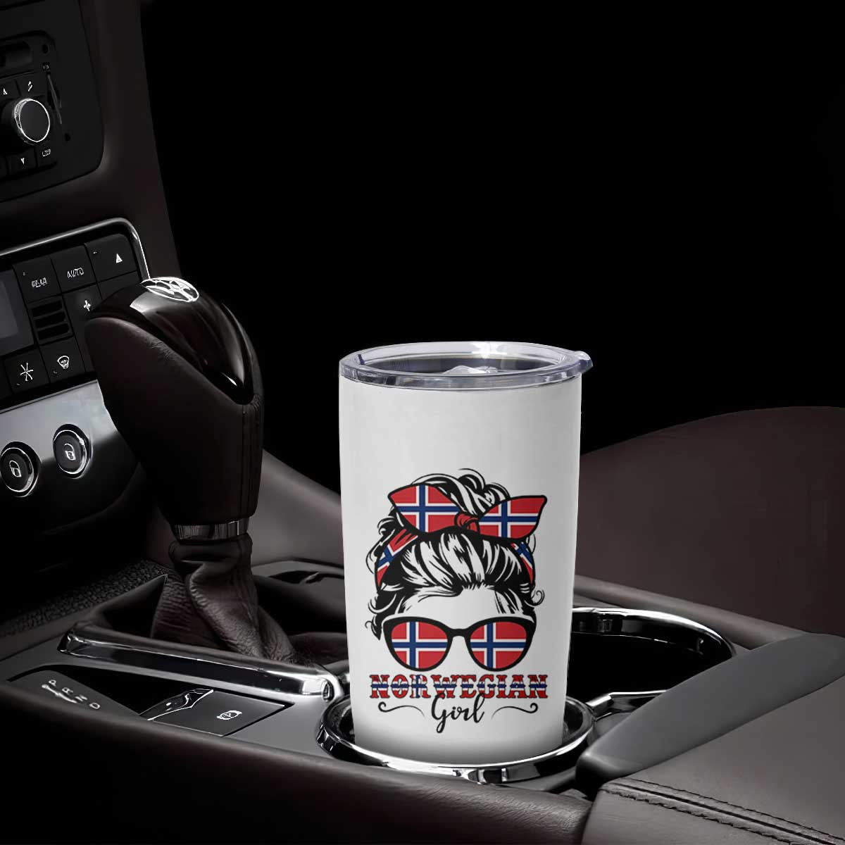 Norway Messy Bun Girl Norwegian Flag Tumbler Cup TS14 Print Your Wear