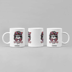 Norway Messy Bun Girl Norwegian Flag Coffee Mug TS14 Print Your Wear