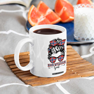 Norway Messy Bun Girl Norwegian Flag Coffee Mug TS14 Print Your Wear