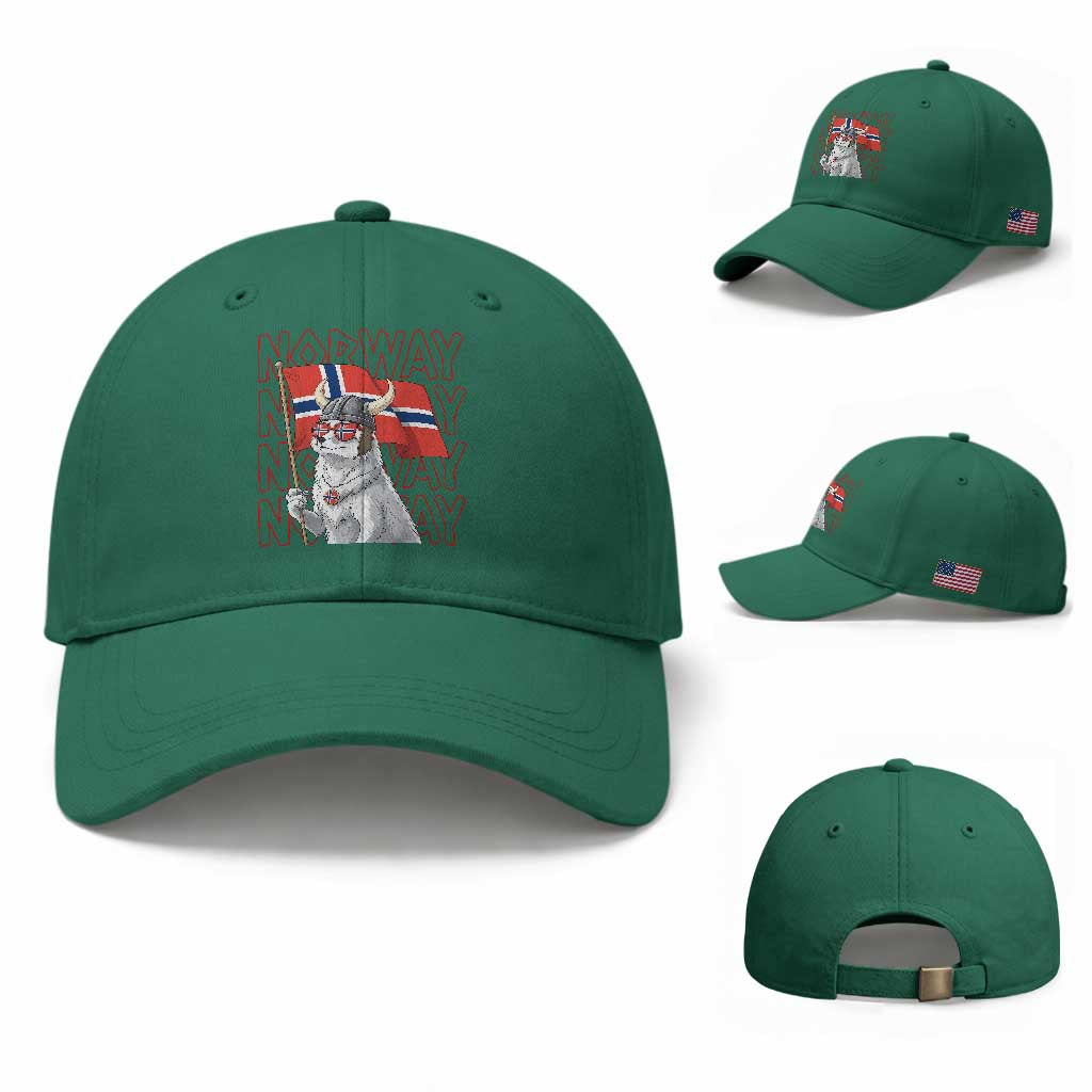 Norwegian Forest Cat Norway Flag Norge Pride Baseball Cap TS14 Baseball Cap Universal Fit Irish Green Print Your Wear