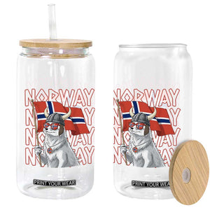 Norwegian Forest Cat Norway Flag Norge Pride Glass Can TS14 Print Your Wear