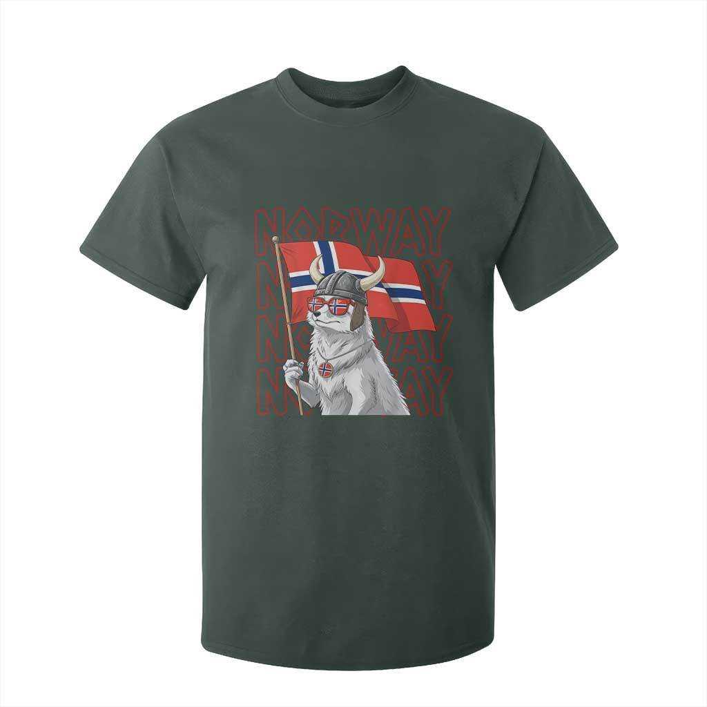 Norwegian Forest Cat Norway Flag Norge Pride T Shirt For Kid TS14 Dark Forest Green Print Your Wear