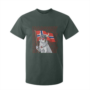 Norwegian Forest Cat Norway Flag Norge Pride T Shirt For Kid TS14 Dark Forest Green Print Your Wear