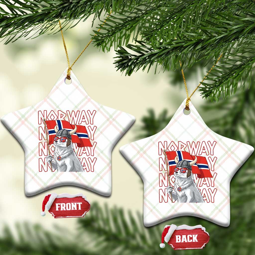 Norwegian Forest Cat Norway Flag Norge Pride Ceramic Ornament TS14 Print Your Wear