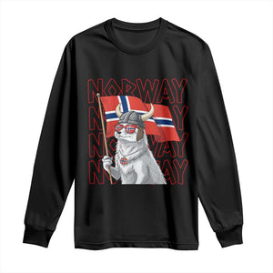 Norwegian Forest Cat Norway Flag Norge Pride Long Sleeve Shirt TS14 Black Print Your Wear
