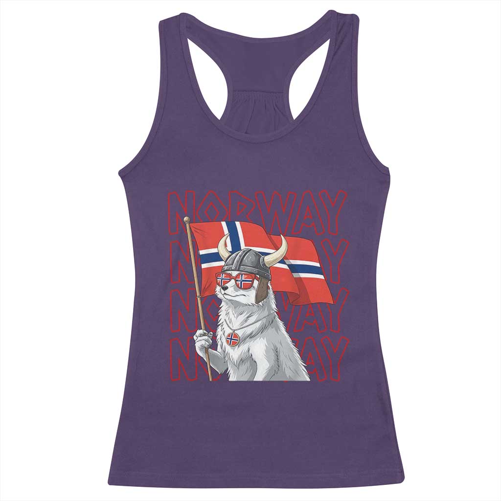 Norwegian Forest Cat Norway Flag Norge Pride Racerback Tank Top TS14 Purple Print Your Wear